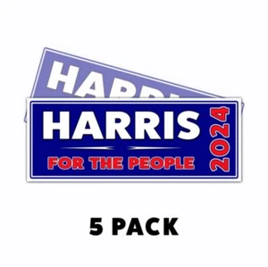 PEGATINA PARACHOQUES CAMPAÑA HARRIS 2024 Pro DEMOCRAT 9X3 PAQUETE DE 5 - Imagen 1 de 6