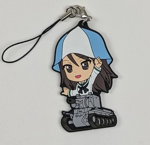 Girls und Panzer der Film Mika Daisakusen Keychain Rubber Strap Banpresto - Picture 1 of 3