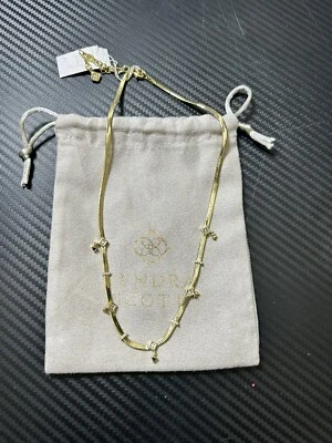 Nuevo con etiquetas Collar Kendra Scott Gracie Good Cadena Cristal Blanco con Bolsa para el Polvo Foto 1 de 4