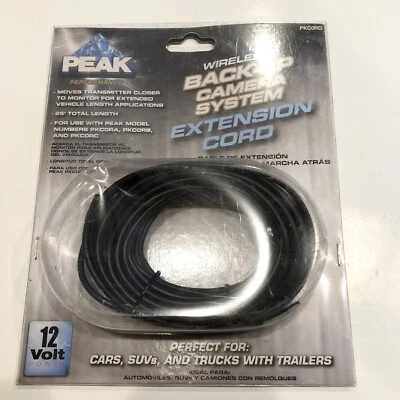 Peak PKC0RD 25-Foot Extension Cord Backup Camera Accessory NEW - Image 1 of 4
