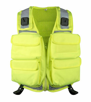 Niton Tactical Transformer Yellow Patrol Security Vest Converts Into Storage Bag • 29.99£