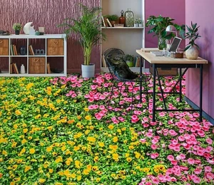 3D Garden Flower 5213 Floor WallPaper Murals Wall Print Decal AJ WALL Fay - Picture 1 of 6