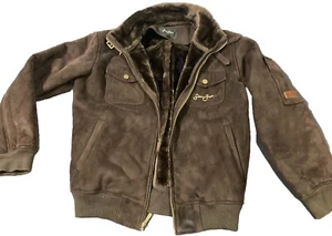 Rare Sean John P. Diddy Brown Long Sleeve Pockets Full-Zip Bomber Jacket (M) - Picture 1 of 15