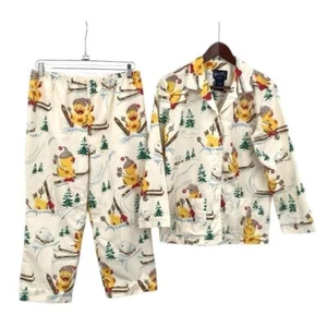 Nick & Nora Pajamas Top Pants Kids XL 16 Rubber Duck Jeep Winter Altered - Capri - Picture 1 of 14