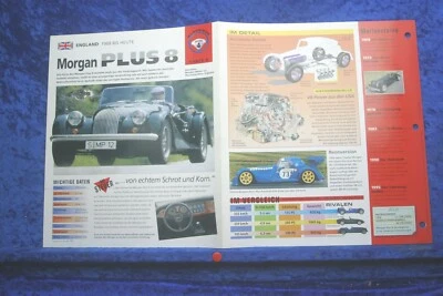 Morgan Plus 8 (#48) Sammelkarte Dati Info Immagini - Faszination Traumautos - Immagine 1 di 2