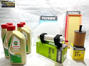 KIT TAGLIANDO AUDI A4 08> 8K2 8K5 B8 2.0 TDI 5L CASTROL 5W30 EDGE FST + 4 FILTRI - Foto 1 di 3