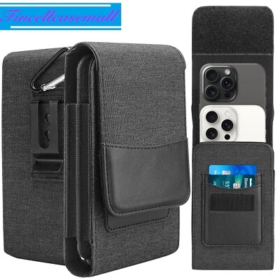 Universal Vertical Cell Phone Holster Carrying Waist Belt Clip Case Pouch Cover - Image 1 of 4