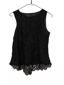 Meihanyicheng Black Lace/Crocheted Tank Top Size S - Picture 1 of 4