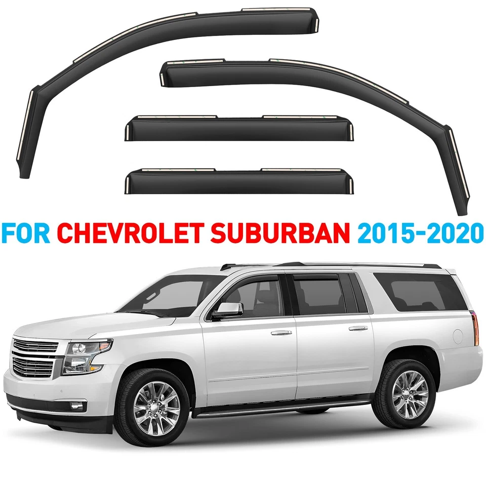 Guarda chuva viseiras de ventilação sombra para 2015-2020 Chevrolet (Chevy) Suburban - Imagem 1 de 4