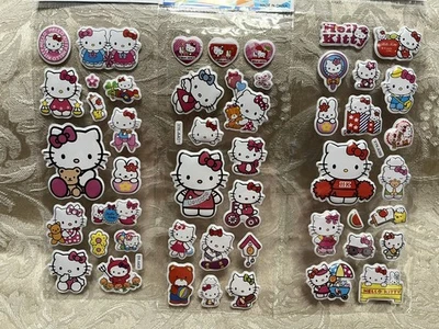 Retro Vintage Look Hello Kitty 3D Bubble Puffy Stickers 3 sets (#19) - Image 1 of 3