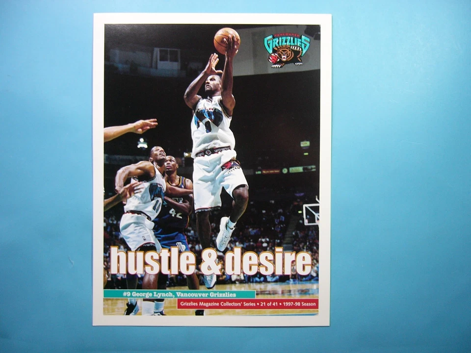 1997/98 VANCOUVER GRIZZLIES ЖУРНАЛ СЕРИИ NBA БАСКЕТБОЛ ФОТО 21 ДЖОРДЖ ЛИНЧ - Изображение 1 из 3