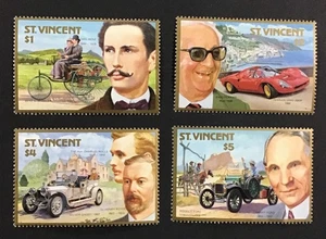 ST. VINCENT  1987 VF MNH SC#1044-1047 HISTORY AUTOMOBILE,  (W60) - Picture 1 of 2