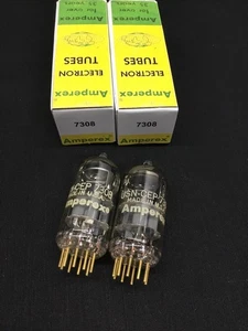 PAR EMPAREJADO Amperex USN CEP 7308 (6922) Pin Dorado Vintage TUBOS DE VACÍO 8.9239 - Imagen 1 de 2