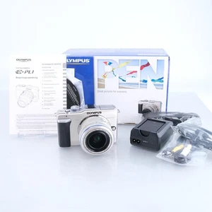 Olympus E-PL1 Micro Four Thirds Camera Silver 12MP Mirrorless Digital CCD CSC - Picture 1 of 10