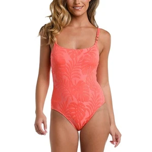 La Blanca Women's Island Palm One Piece Swimsuit In Coral - Picture 1 of 7