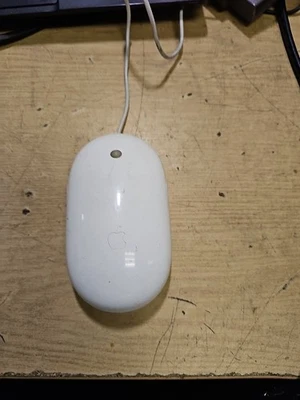 Apple Mouse A1152 Wired Mighty Mouse With Scroll Ball- Genuine- Used. - Image 1 of 4