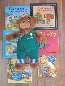 Lot Vintage Corduroy Bear 12” Plush + 6 Flip-flaps Hard Cover Kids Mix Books Toy - Picture 1 of 24