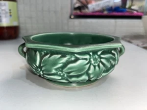 Vintage Sylvac Green Floral Handled Trinket Bowl No.1654 - Picture 1 of 5
