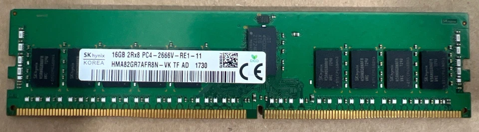 HMA82GR7AFR8N-VK HYNIX 16GB (1X16GB) 2RX8 PC4-2666V DDR4 MEMORY - Image 1 of 1