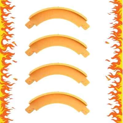 Hot Wheels Compatible 90 Degree High Bank Turns orange ( pack of 4 ) - Image 1 of 2