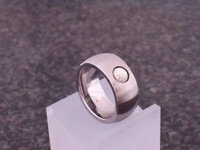 Neuer Edelstahl Ring Damen 925 Silber Kugel Perle drehbar Bandring breiter 10 II - Bild 1 von 2