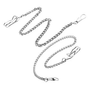 2pcs Metal Pants Chain Pocket Watch Replacement Chains Stainless Steel - Picture 1 of 12