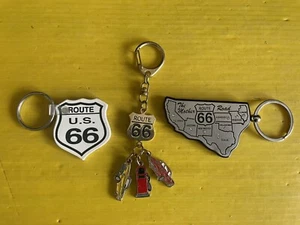 ROUTE 66 LOT 3 NEW KEYCHAINS NOS NEVER USED THE MOTHER ROAD COLLECTIBLES Lot 66 - Picture 1 of 6
