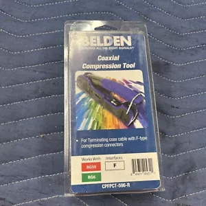 Belden Coaxial Compression Tool for F-Connectors RG59 or RG6 - CPFPCT-596-R - Picture 1 of 2