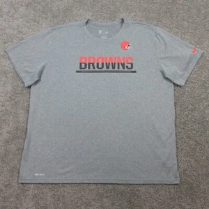 Cleveland Browns Shirt Mens 3XL Gray NFL Equipment Nike Drifit Training Camp - Picture 1 of 9