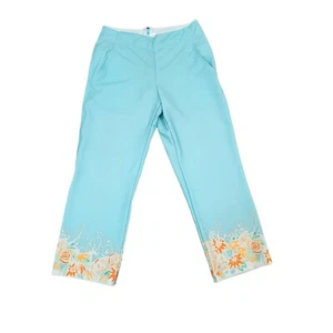 Pantaloni da golf Nike Golf donna XS stampa turchese taglio dritto crop - Foto 1 di 8