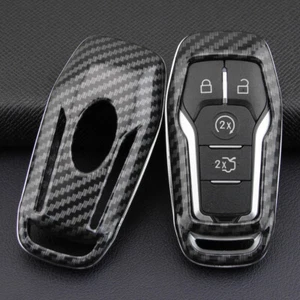 For Ford 2013-2019 Carbon Fiber Hard Smart Key Fob Case Shell Cover Accessories - Picture 1 of 7