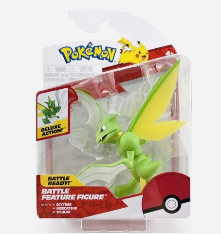 Pokemon Battle Ready SCYTHER 4" Action Figure Battle Feature Figure Cover