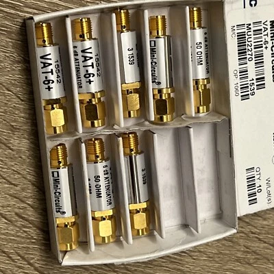 8 PCS Mini-Circuits 15542 VAT-6 6 dB 50 Ohm SMA ATTENUATEUR - Imagen 1 de 2