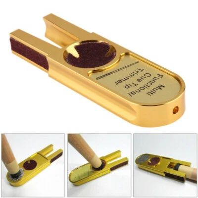 MARKENLOS Billard Queuepflege Cue Ultimate Multifunktions Tip Tool Werkzeug Leder Trimmer