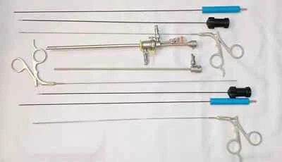 Laparoscopic Hysteroscopy Sheath Semi-Rigid L-Hook Spatula Forceps Set 8Piece - Image 1 of 4