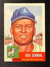 1953 TOPPS BASEBALL CARD #42 GUS ZERNIAL Free Shipping!
