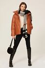 Nvlt Faux Brown Leather Puffer Jacket Sz Small
