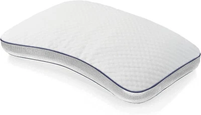 Unique Memory Foam Curved Pillow Adjustable Loft for Neck Back Pain Relief - Image 1 of 4