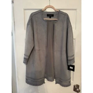 NWT Mark New York Open Front light wight coatigan, Grey, Large - Picture 1 of 7
