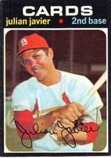 1971 Topps Baseball Julian Javier #185 VG+/EX CONDITION ST. LOUIS CARDINALS