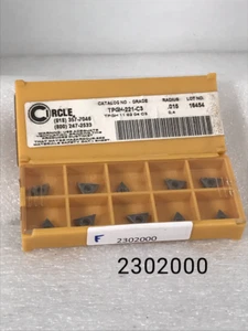 TPGH 221 C3 New Full Package of 10 Circle Machine Tungsten Carbide Inserts - Picture 1 of 6