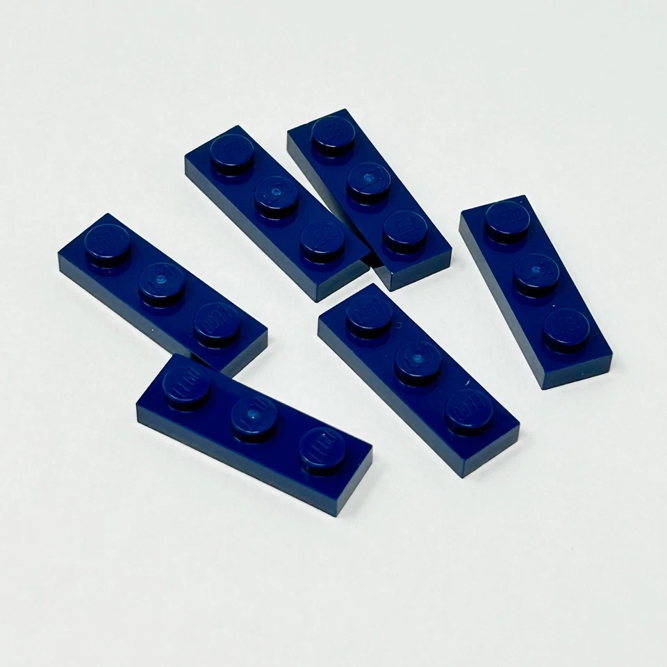 3623 LEGO Parts Plate 1x3 (Earth) DARK BLUE (6) - Image 1 of 1