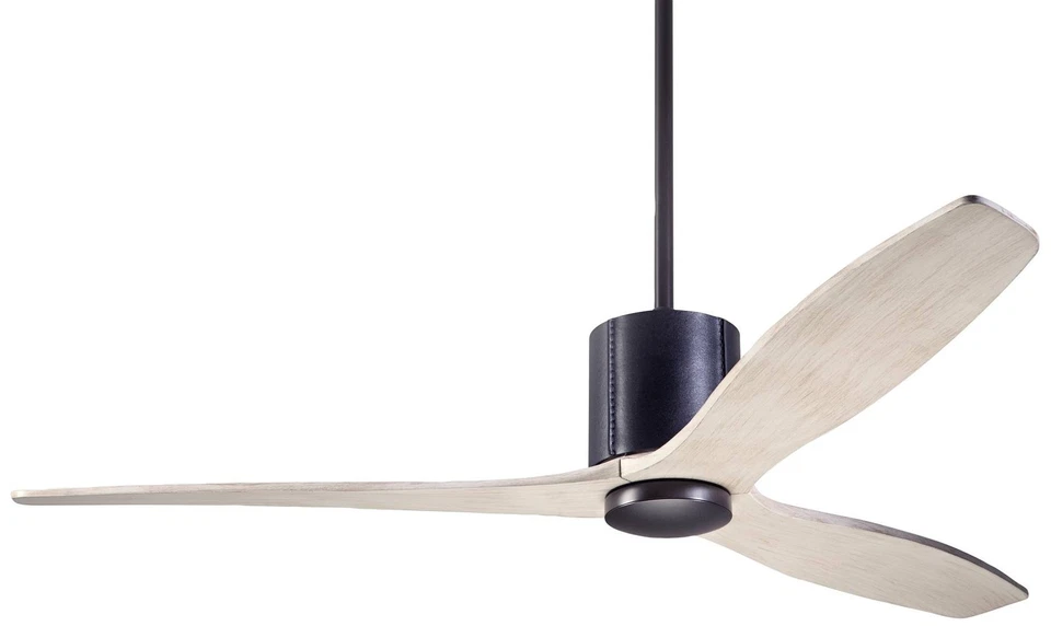 54" Modern Fan LeatherLuxe Bronze Whitewash DC Fan with Remote - Image 1 of 1