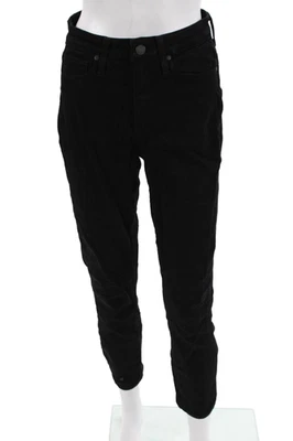 Paige Womens Black Ankle Cropped Pants Button Closure Size 27 - Image 1 of 4