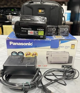 NEGRO Panasonic SDR-H80 60GB Videocámara Digital 16GB SD Tarjeta Cargador 2 Batts Estuche - Imagen 1 de 24