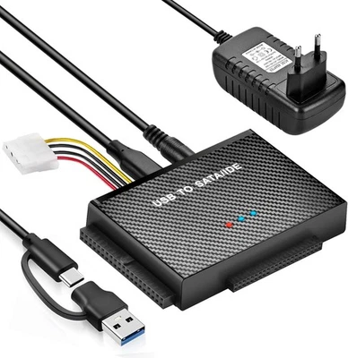 Amtake USB 3.0 IDE SATA Festplatten Adapter 2,5 3,5 Zoll HDD SSD Konverter Set - Bild 1 von 4
