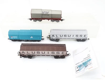 E2261 Liliput Roco Lima H0 4x Güterwagen Teleskophaubenwagen Tonerdewagen SBB - Bild 1 von 3