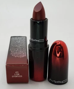 MAC Love Me Lipstick ~ E For EFFORTLESS ~ Burnt Deep Red~ Full Size NIB~RETIRED - Picture 1 of 14