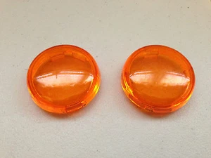 Genuine Harley Davidson Amber Bullet Turn Signal Lenses Set, Multi-fit - Picture 1 of 3