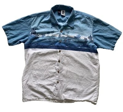 Vintage Hawaiian Shirt Mens XL Mid-Century Floral Tropical Beach 1970s - Image 1 of 4